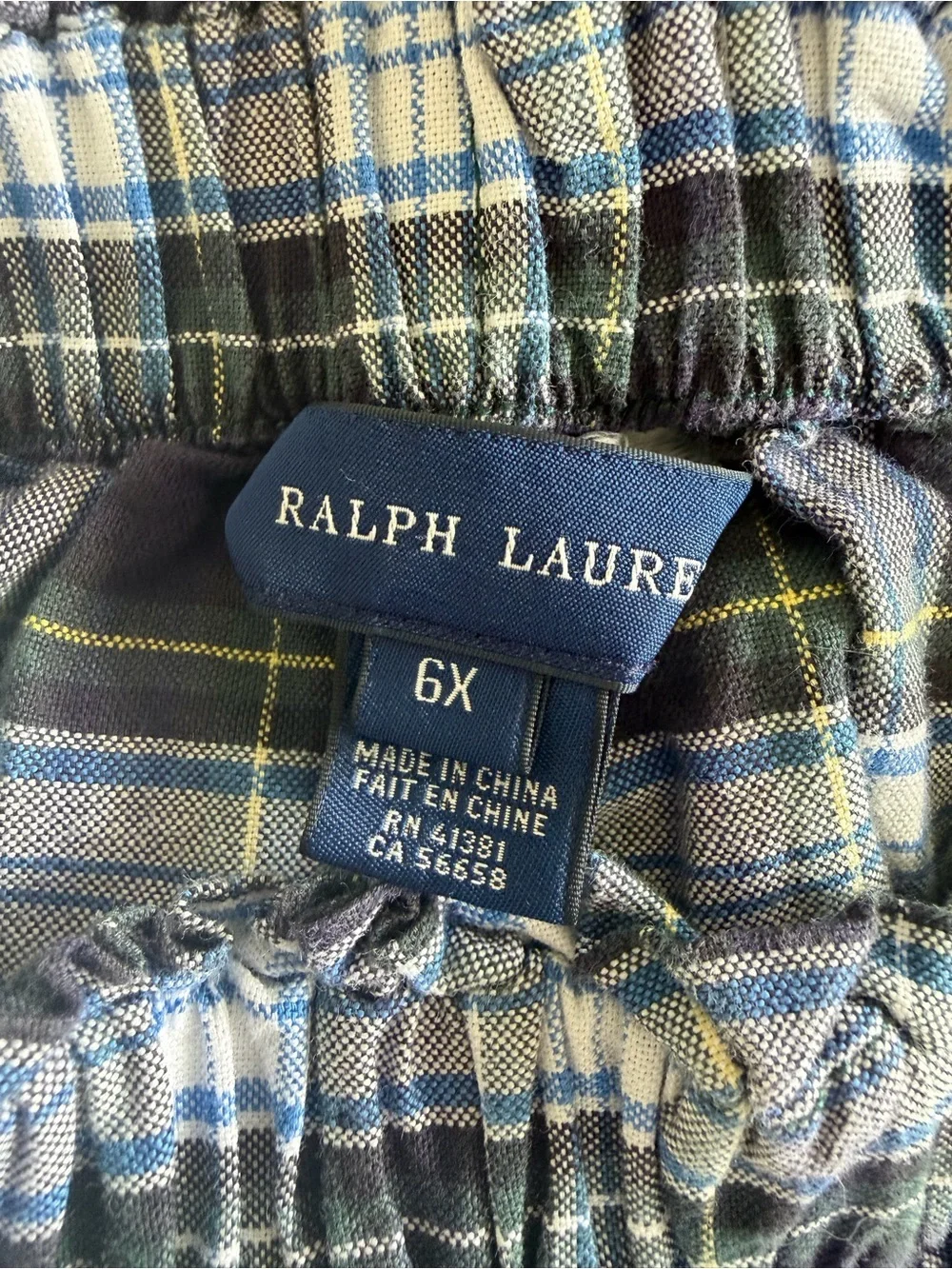 Ralph Lauren Youth Girls Plaid Academia Elastic Waist Mini Skirt Size 6X